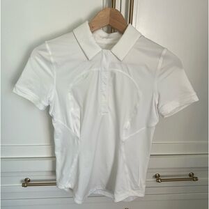 Lululemon quickly dry polo. White size 2